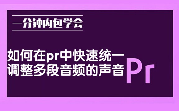 【pr教程】如何在pr中快速统一调整多段音频素材的声音大小哔哩哔哩bilibili