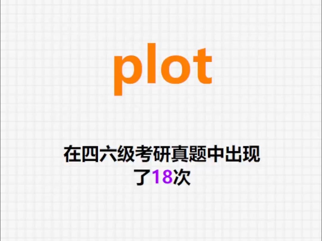 𐟔”高频单词:plot哔哩哔哩bilibili