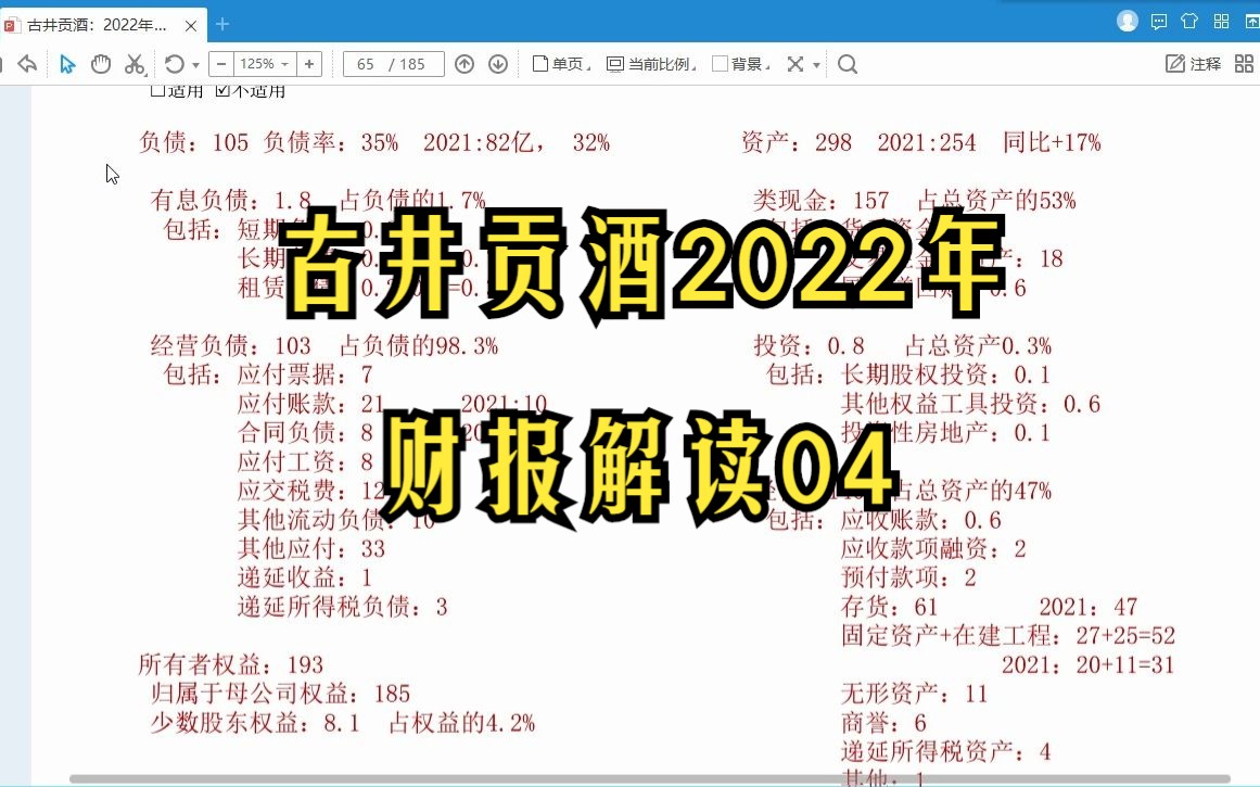 【第13份】古井贡酒:2022年财报解读04哔哩哔哩bilibili