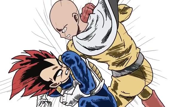 (一拳超人vs龙珠)崎玉vs贝吉塔动态漫画