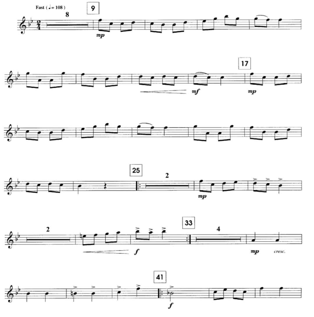 康康舞曲 长笛独奏 带伴奏音频+钢伴谱