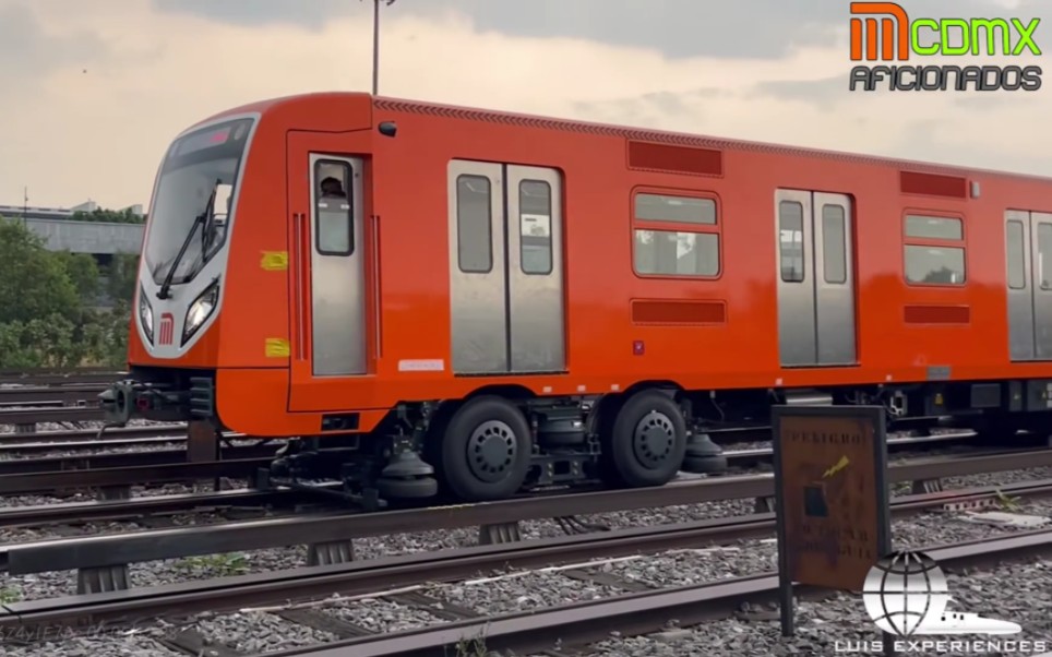 crrc中车株洲出口墨西哥城的nm22型胶轮地铁列车视频搬运～在地铁1号