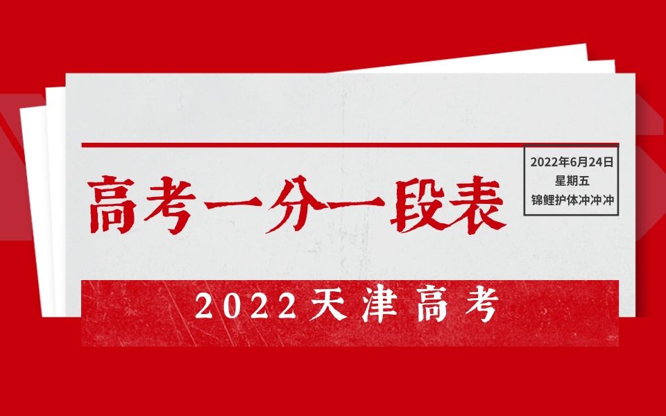 招线上线17656人!2022天津高考一分一段线快查收哔哩哔哩bilibili