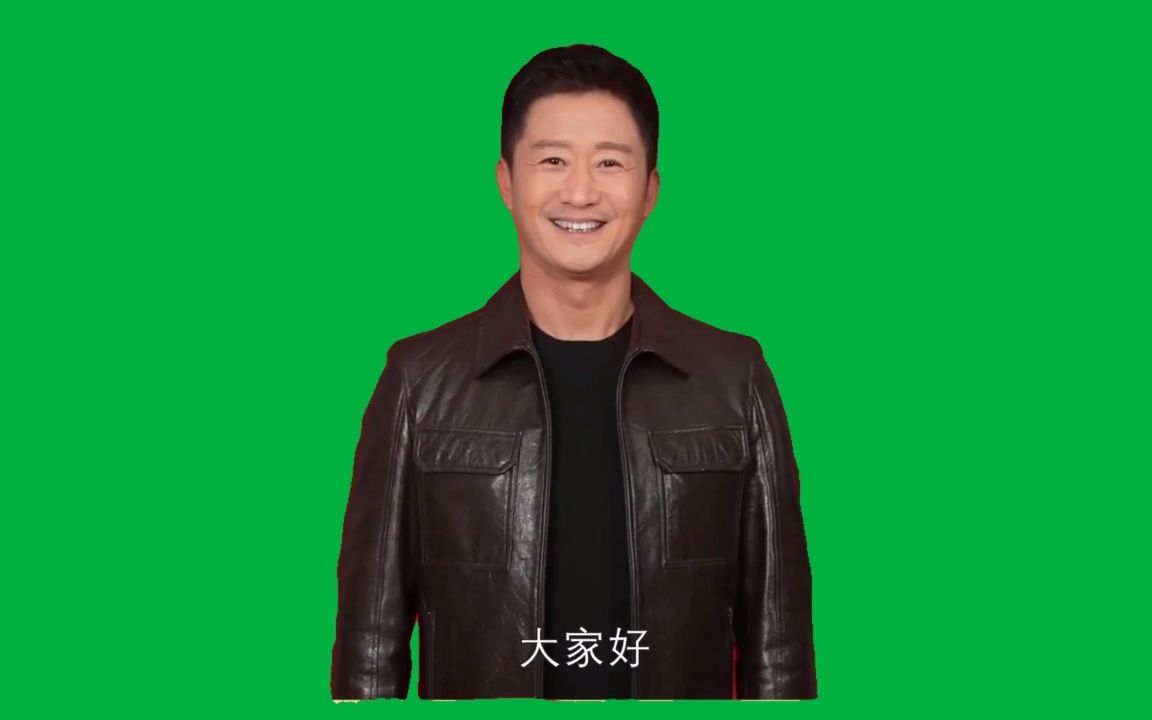 吴京绿色衣服原图图片