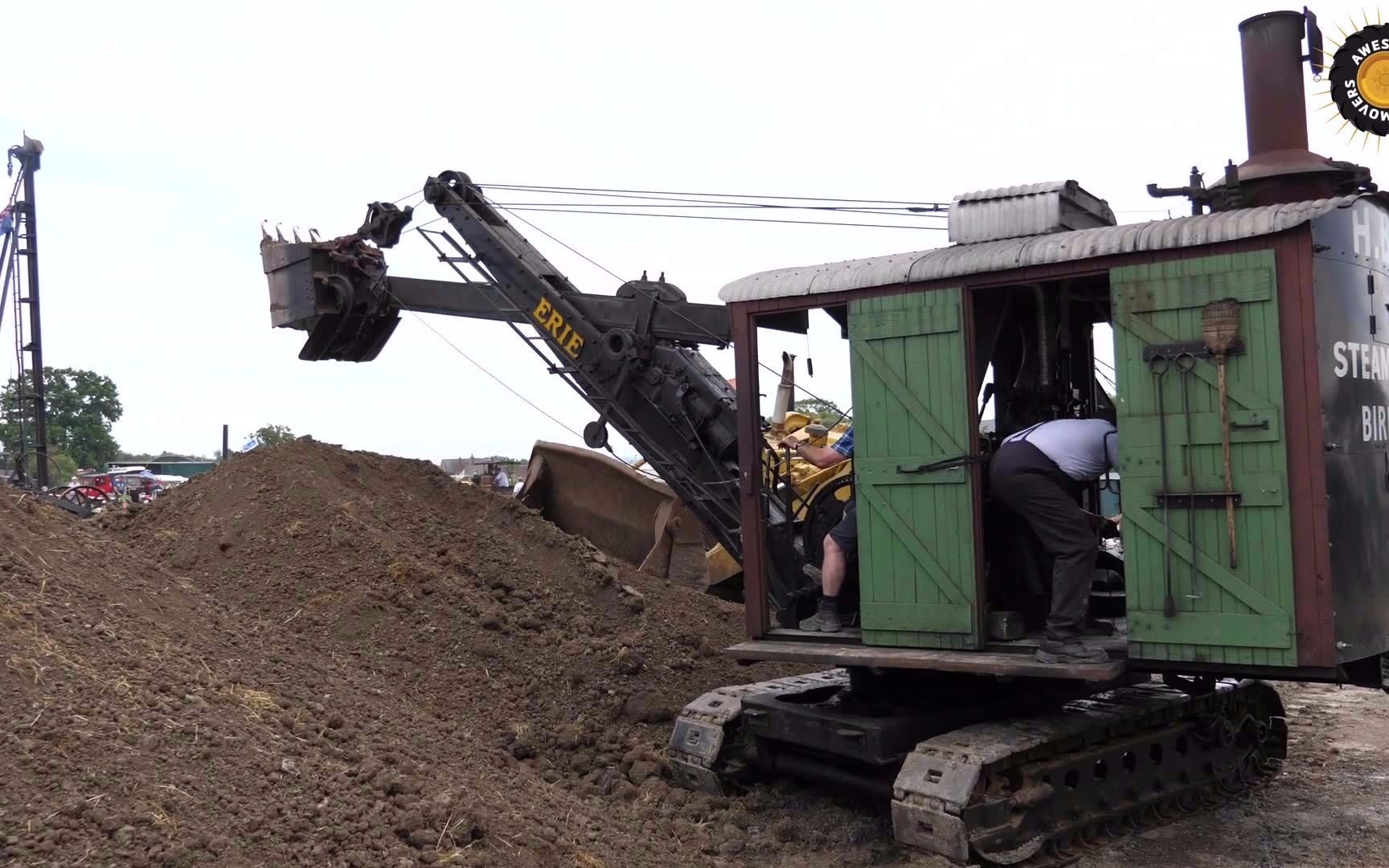 【重车】1915产伊利蒸汽挖掘机工作演示