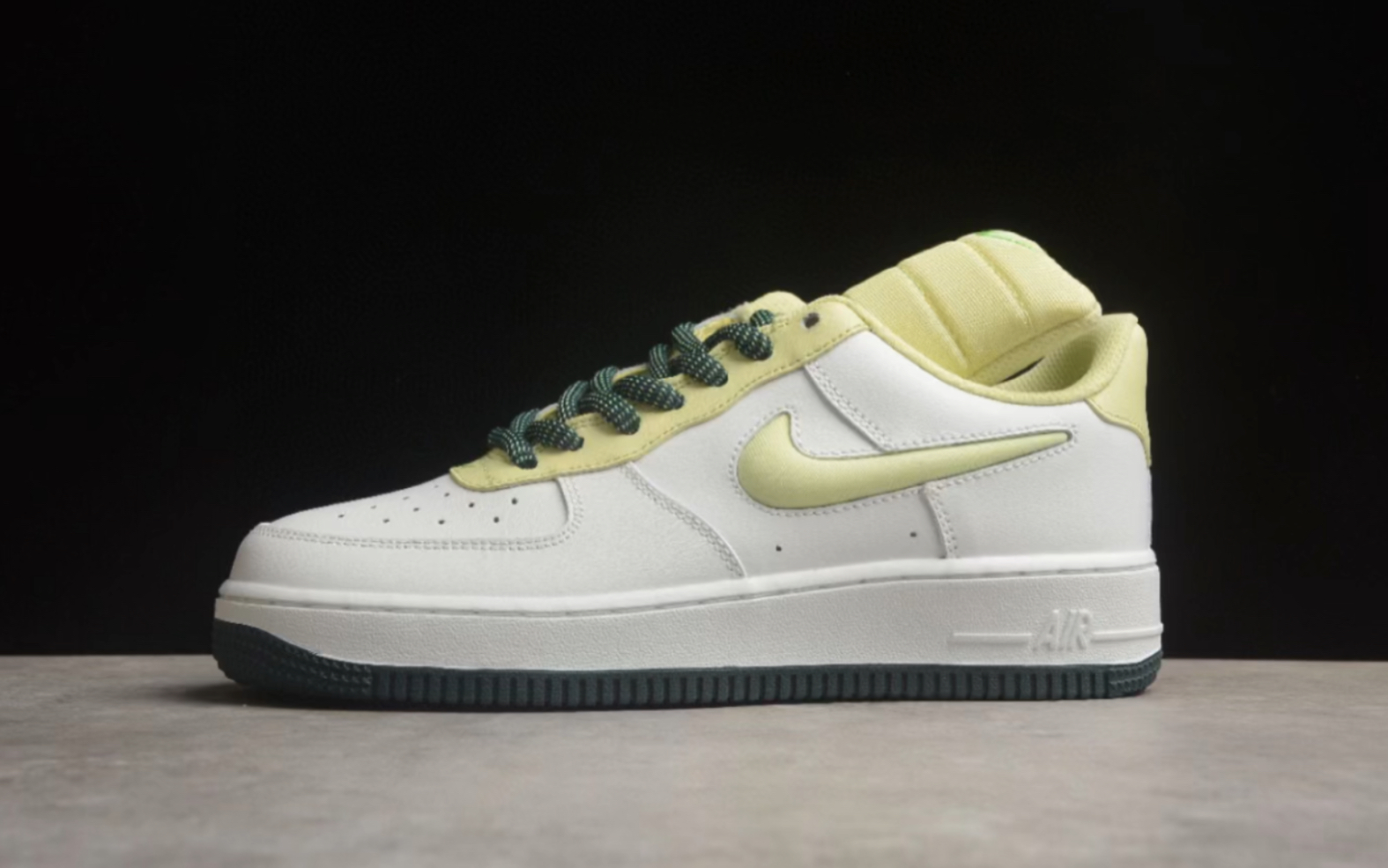 耐克 nike air force 1 low big tongue 荧光白绿空军一号低帮运动鞋