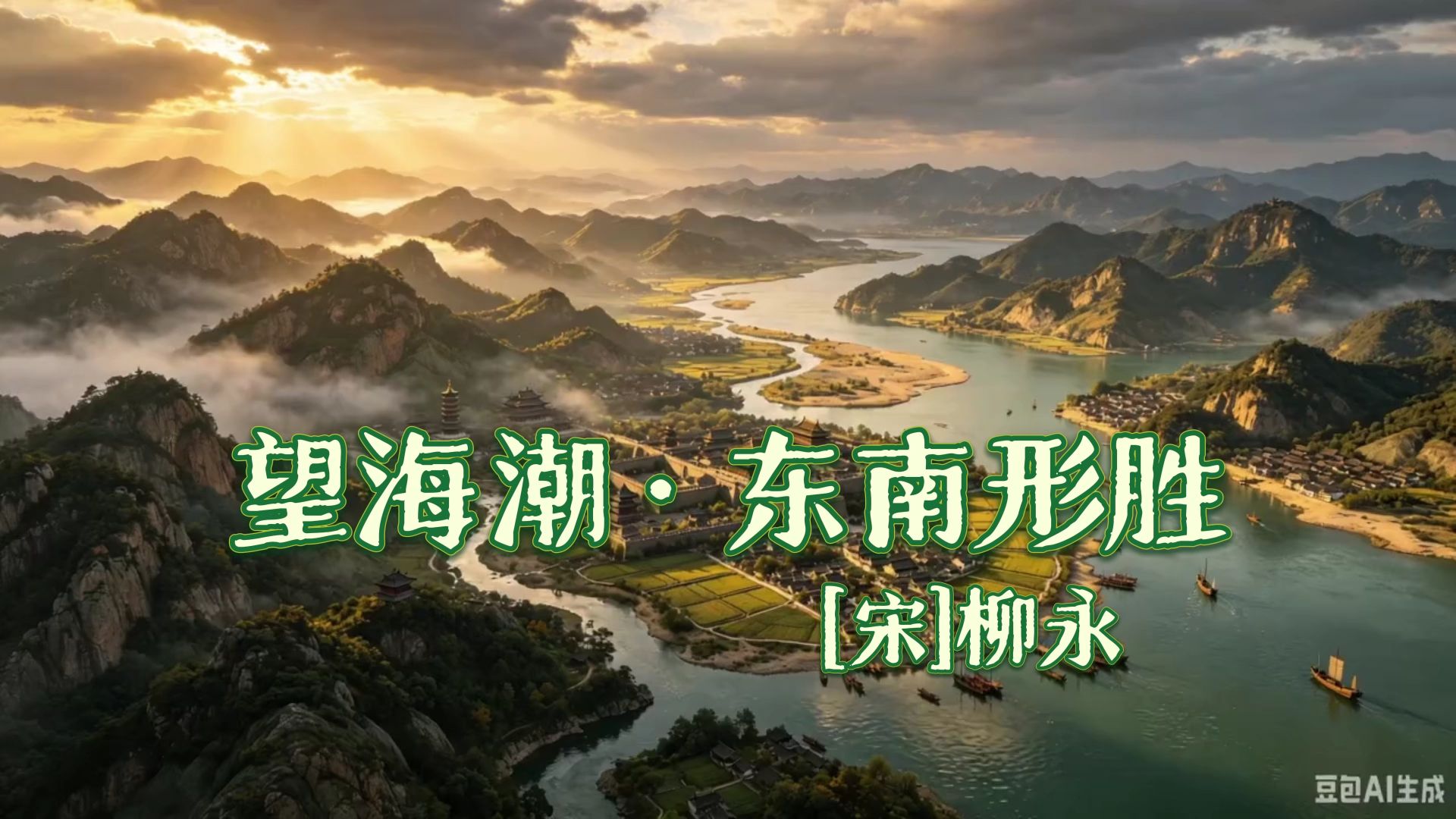 望海潮·东南形胜（东南形胜，三吴都会，钱塘自古繁华）（宋-柳永）