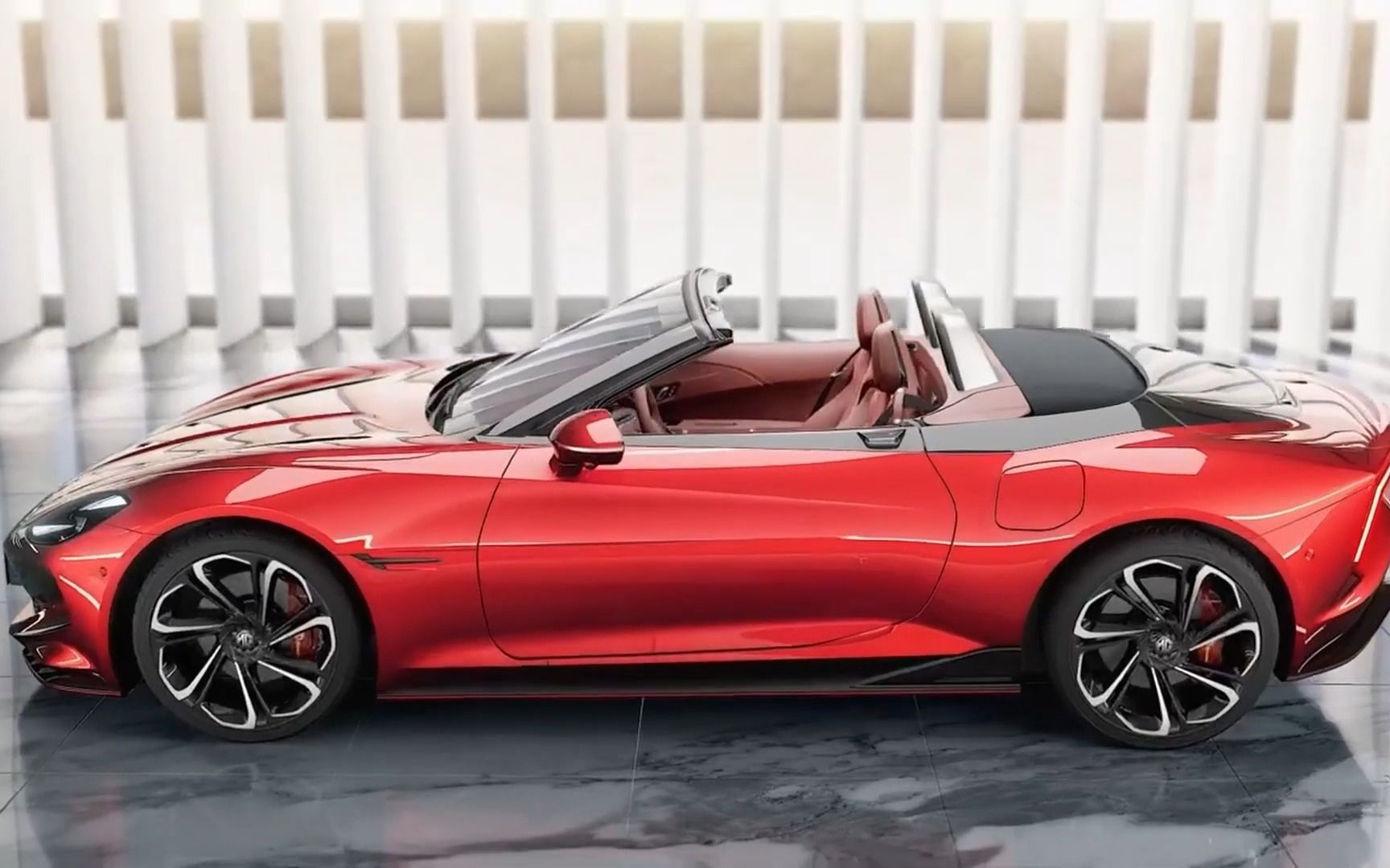 【豪车展示】新款 mg cyberster ev(2024 年)- 准备与特斯拉敞篷跑车