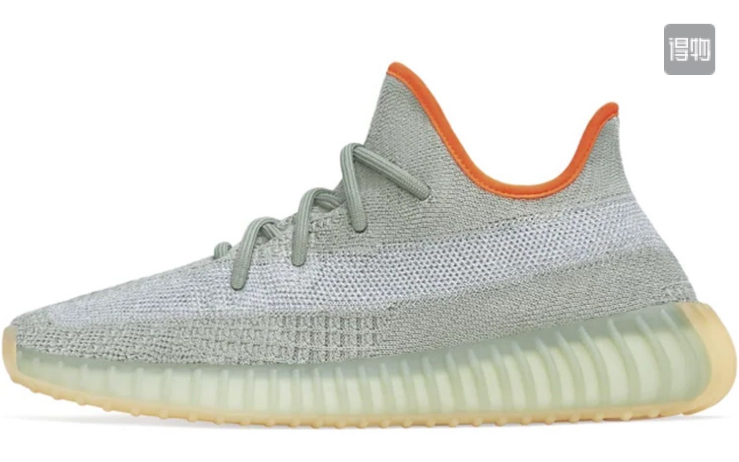 得物毒家牛货adidas阿迪达斯adyeezyboost350v2desertsage荷兰豆灰橙