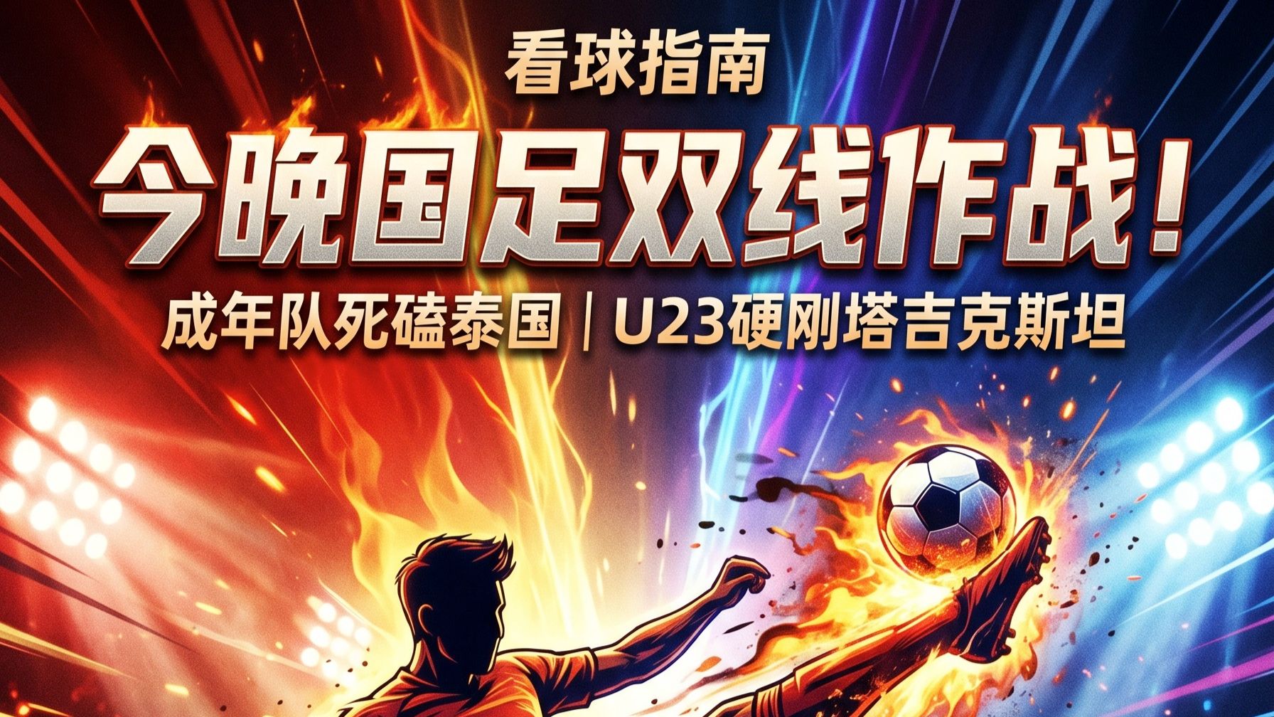 今晚国足双线作战！成年队和U23你看哪场？⚽️🔥