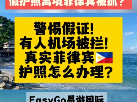 假护照离境菲律宾机场被抓?警惕假证件!如何正规渠道获取菲律宾护照?#菲律宾#菲律宾护照#菲律宾离境#菲律宾机场被拦#机场被扣#菲律宾假证件#假护...