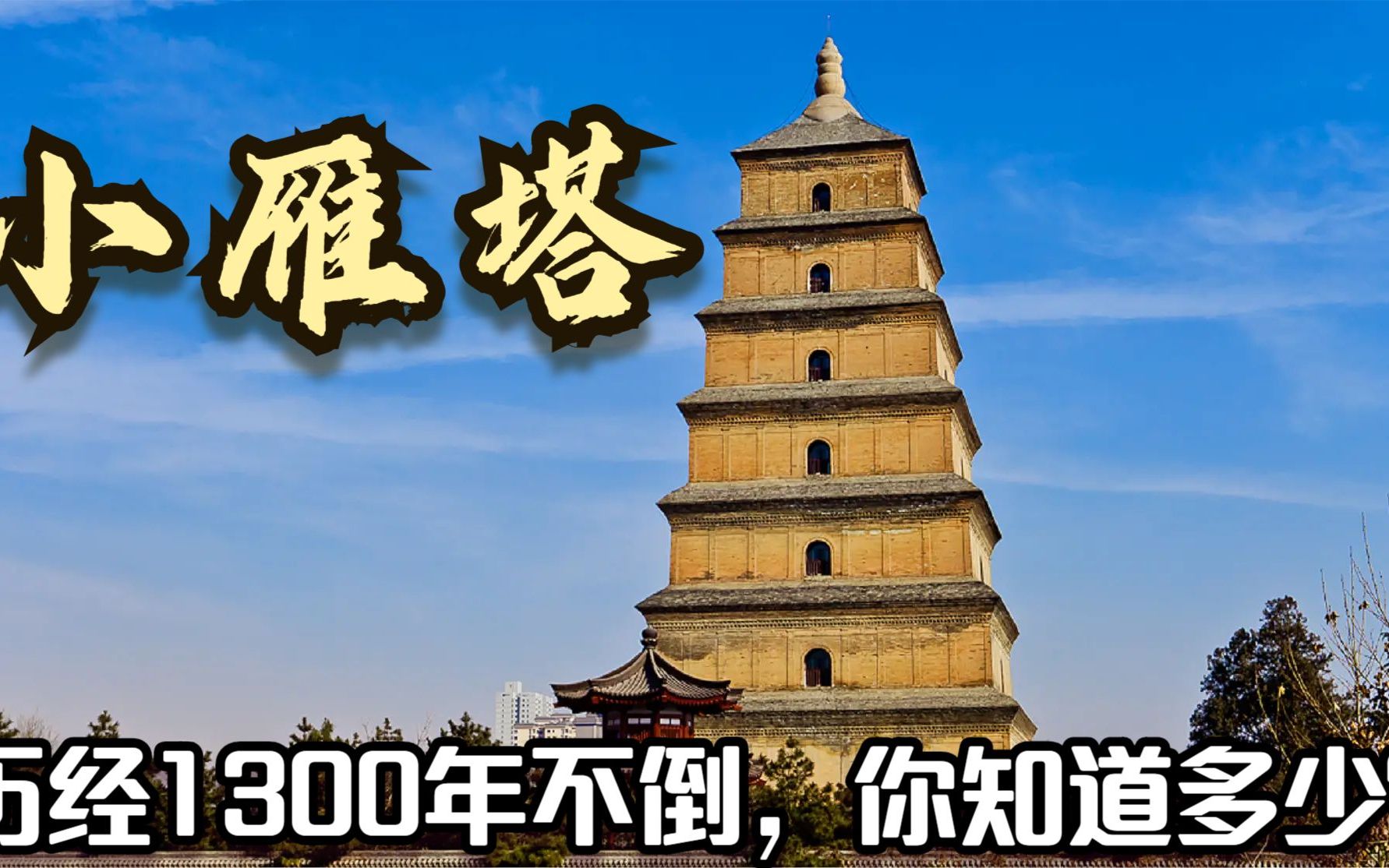 大雁塔旁一座历经1300年的不倒“小雁塔”你知道多少?哔哩哔哩bilibili