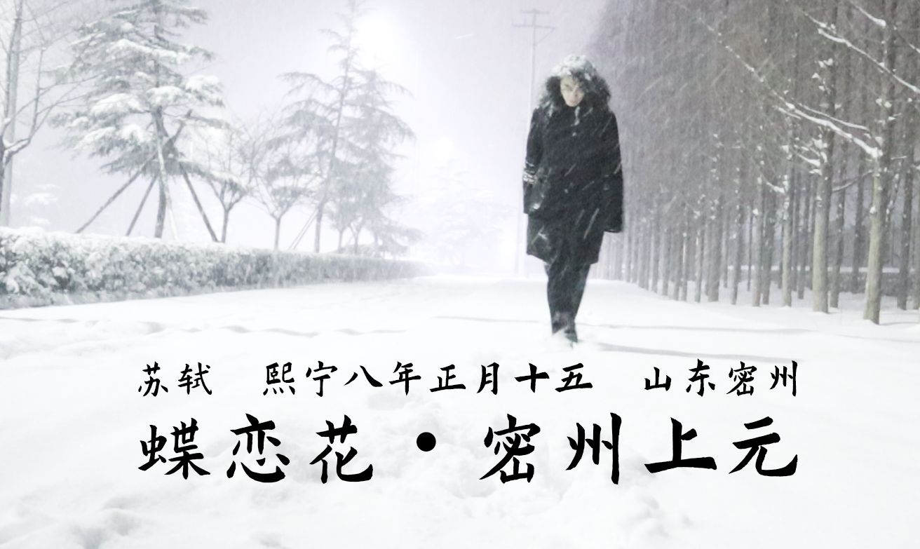 [图]甲辰正月初十日夜，密州忽逢大雪有感丨朗诵《蝶恋花·密州上元》