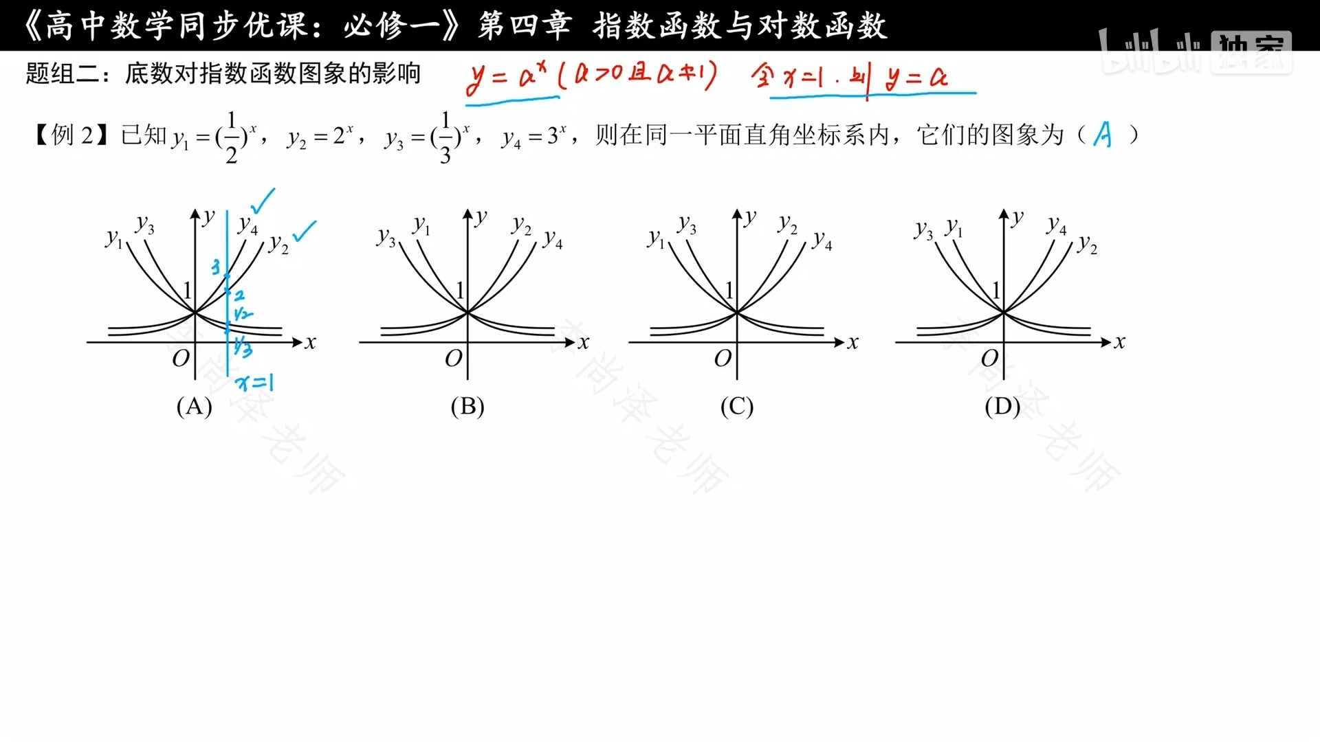 指数函数的性质和图像图片