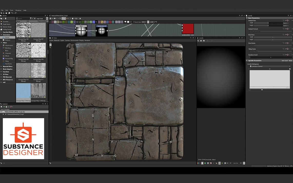 Substance Designer2019制作金属材质贴图哔哩哔哩bilibili