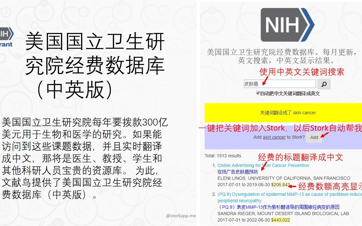 高级功能美国国立卫生研究院(NIH)经费数据库(中英版)哔哩哔哩bilibili