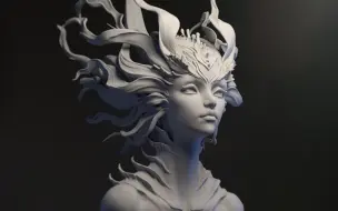 Download Video: zbrush新手教程：3D女性精灵人物建模大型到细节思路技巧