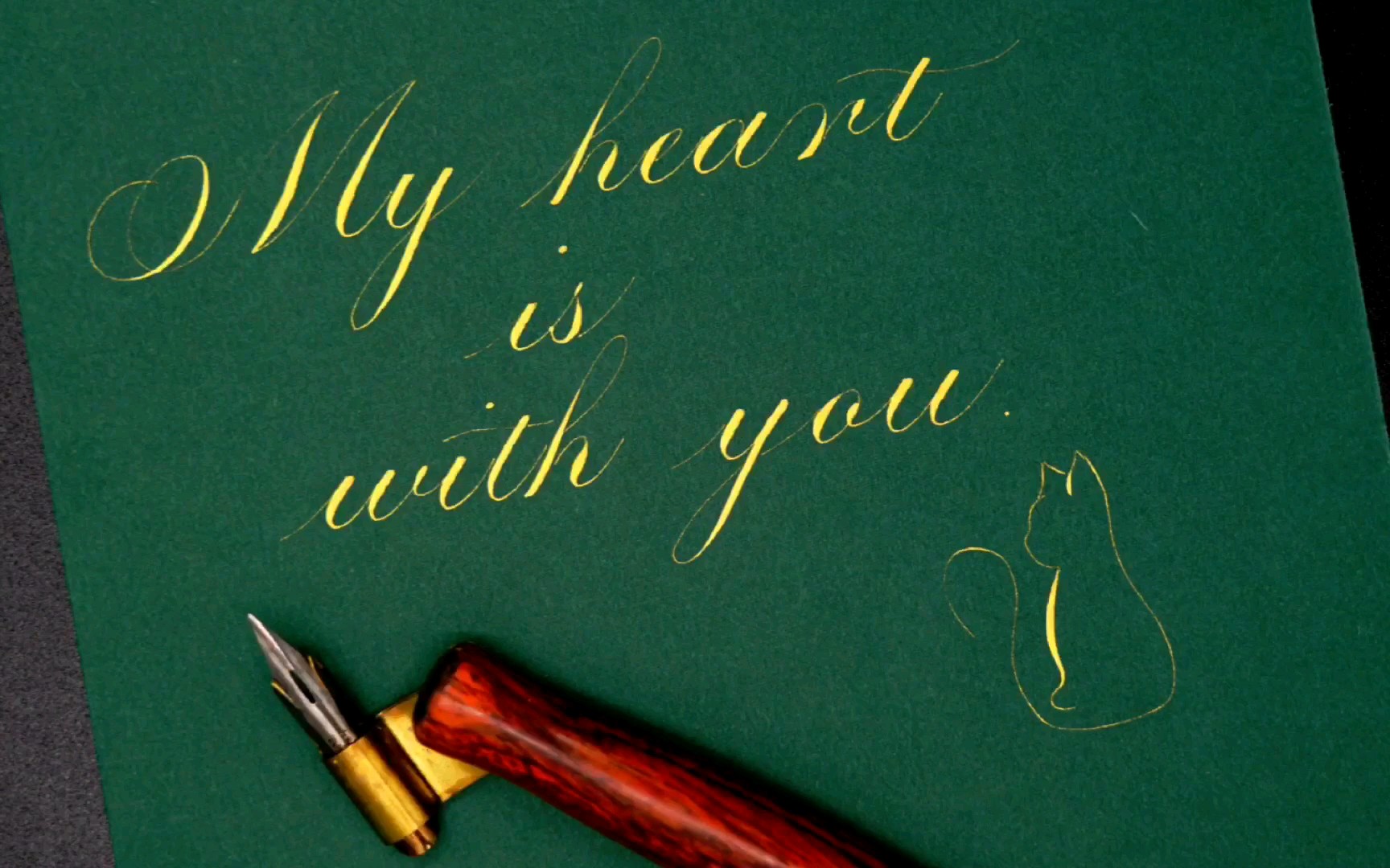 [图]【花体英文手写】copperplate English Roundhand(简称er)——My heart is with you