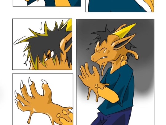 兽化: 龙形面具.当男孩试图戴上那副面具时.