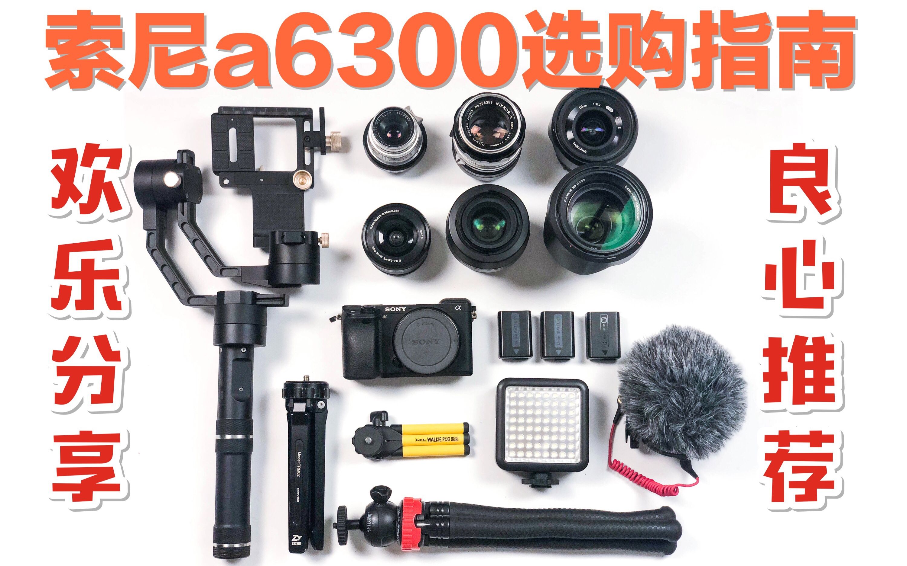 【索尼a6300选购指南】看这一篇就对了!镜头/稳定器/配件通通告诉你!
