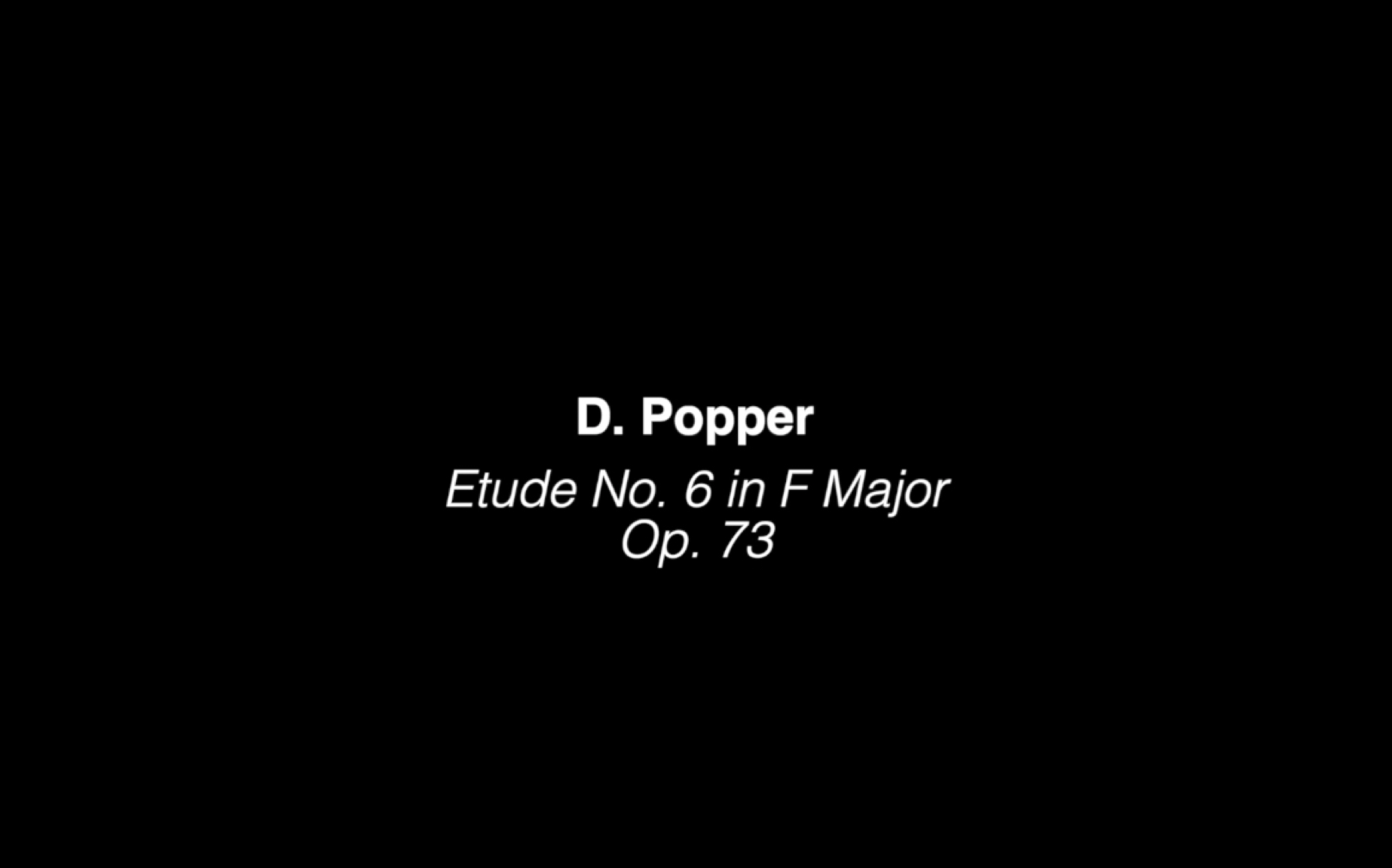 [图]【练习曲】波帕尔40首大提琴练习曲第六首 ｜ D. Popper Etudes Op.73, No.6