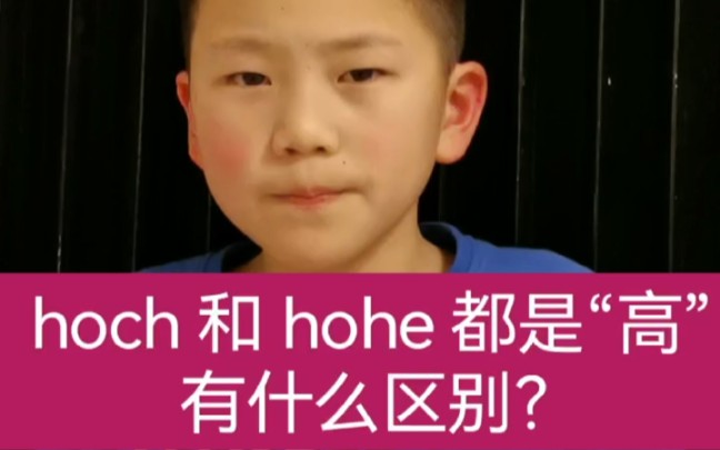 hoch 和 hohe 都是高的意思,用法上有什么区别呢?哔哩哔哩bilibili