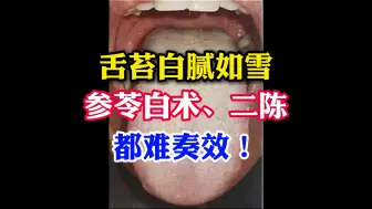 Télécharger la video: 舌苔白腻如雪 参苓自术、三陈 都难奏效!