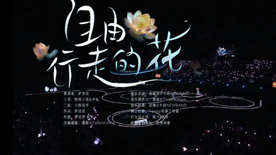 【萨顶顶】抖音美好惊喜夜《自由行走的花》原版+乐器哔哩哔哩bilibili