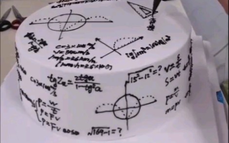 写满函数公式的学霸蛋糕,做完题才能吃!哔哩哔哩bilibili