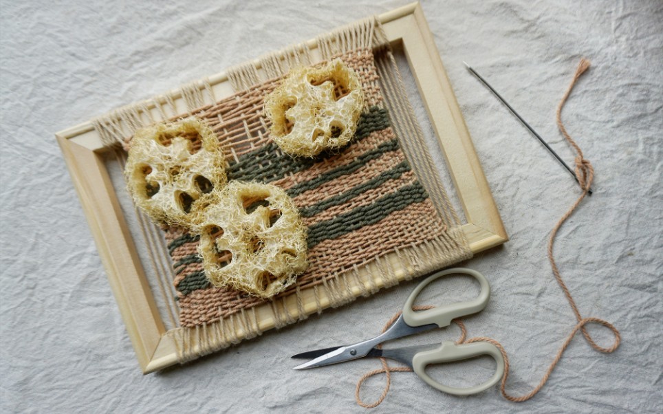 活动  【手作】手工织画 棉线 丝瓜瓤制作挂画