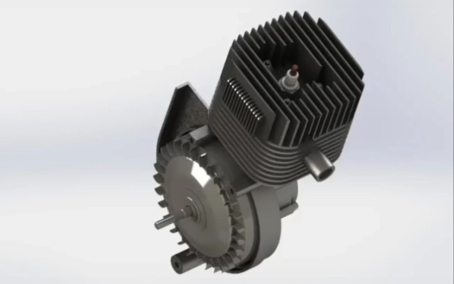 比亚乔发动机50cc 2t二三维设计模型图纸