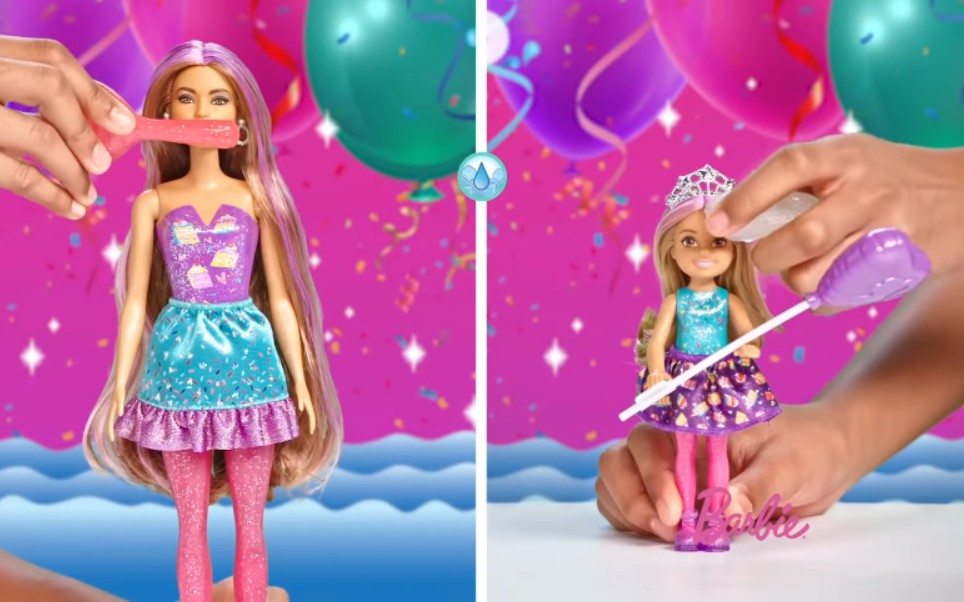 【广告】2021年美泰车见车载的泡水芭比盲盒娃娃广告