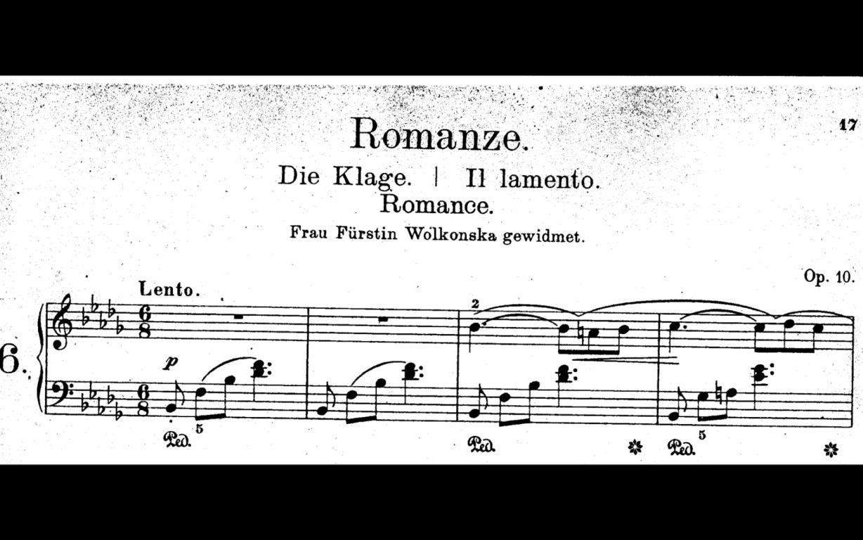 [图]【钢琴】亨泽尔特 - 浪漫曲 Op.10 Adolf von Henselt - Romance Op.10