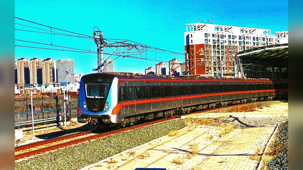 天津五号线地铁图片