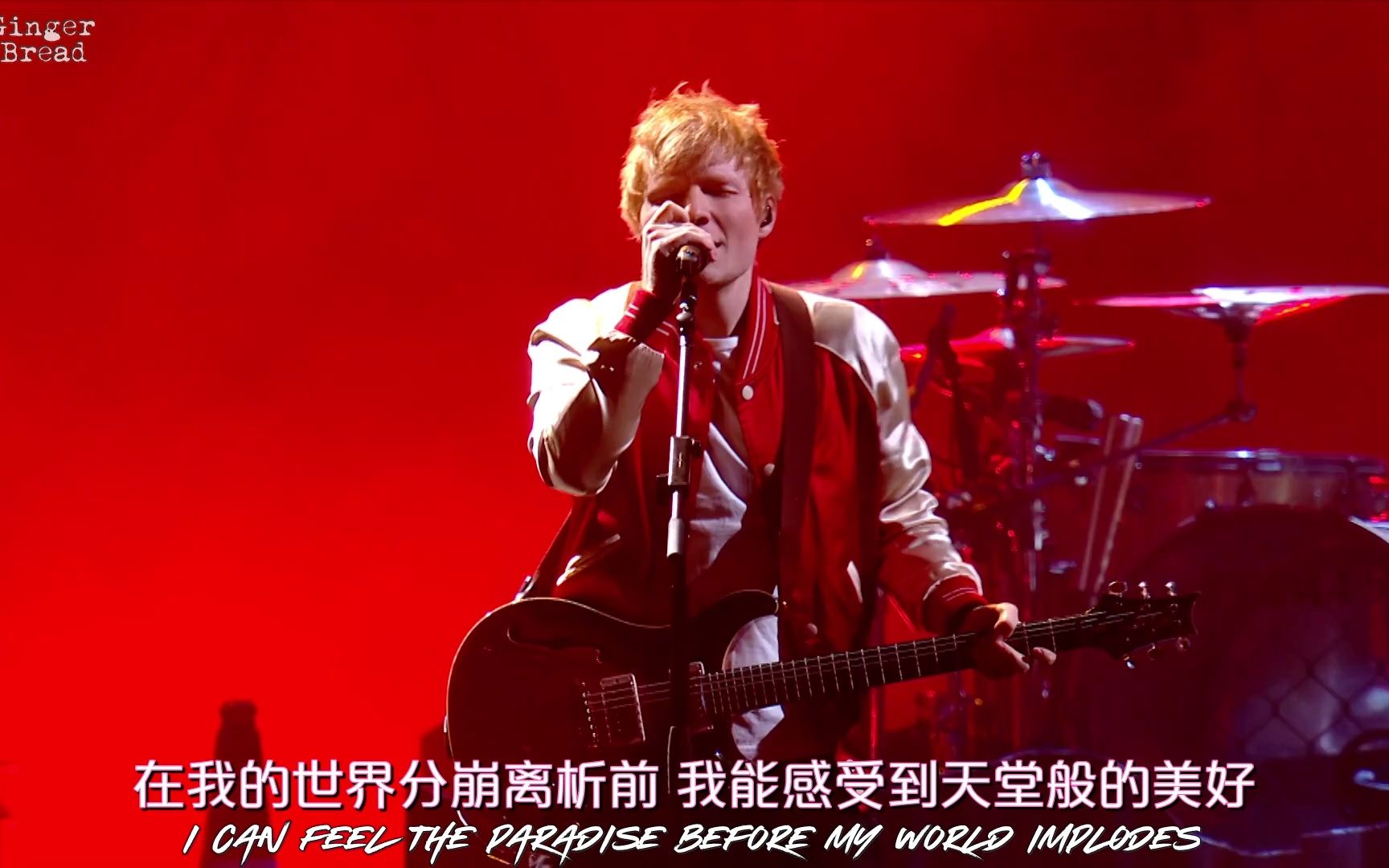 [图]【Ed Sheeran】黄老板2022全英音乐奖Bad Habits现场(feat. Bring Me The Horizon) 双语字幕 @姜饼人字幕组