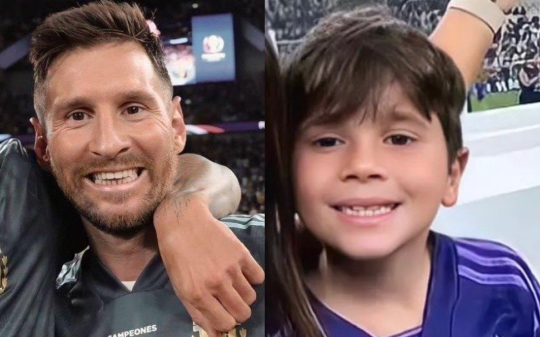 梅西公开赞赏马特奥踢球很有天赋 虎父无犬子