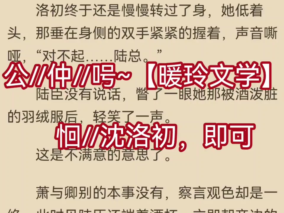 人气小说推荐《沈洛初陆臣》又名【沈洛初陆臣】哔哩哔哩bilibili