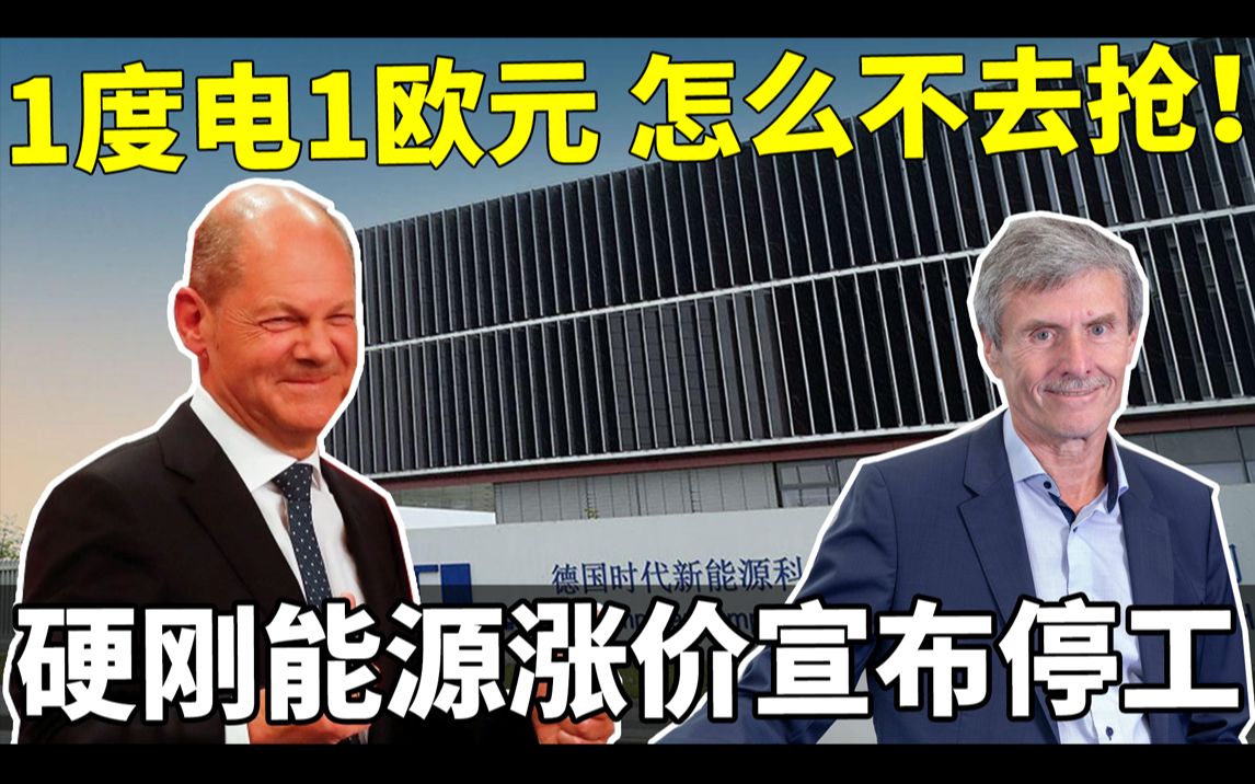 “1度电1欧元!怎么不去抢钱?”刚刚德国8万工厂老板怒了!硬刚能源涨价宣布关厂停工!德部长崩溃求购中国400万吨天然气!哔哩哔哩bilibili