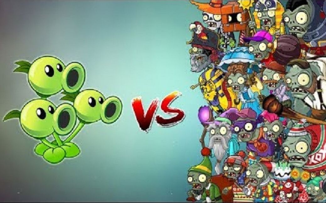 豌豆打臉誰與爭鋒?pvz2三重射手花園集結!殭屍:關節都變形了?!