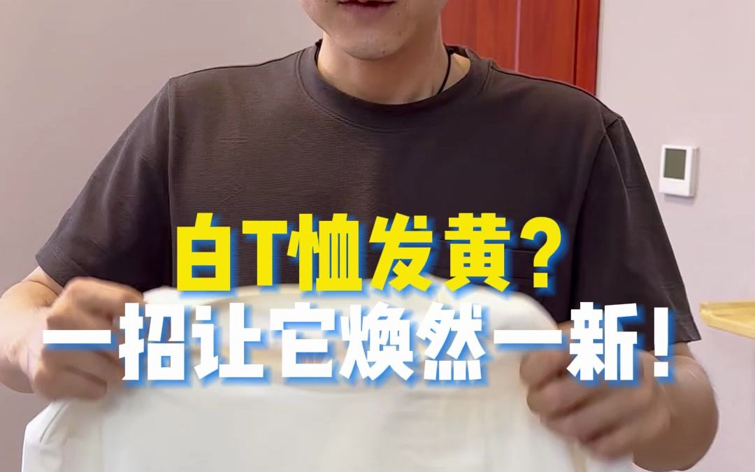 白T恤发黄?一招让它焕然一新!哔哩哔哩bilibili