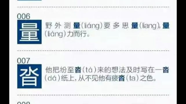 [图]106个汉语多音字一句话总结