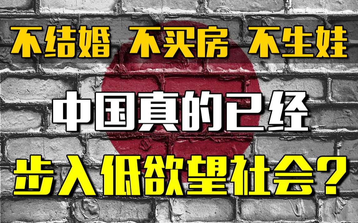 [图]中国将步入日本式低欲望社会？这届年轻人还有机会吗？