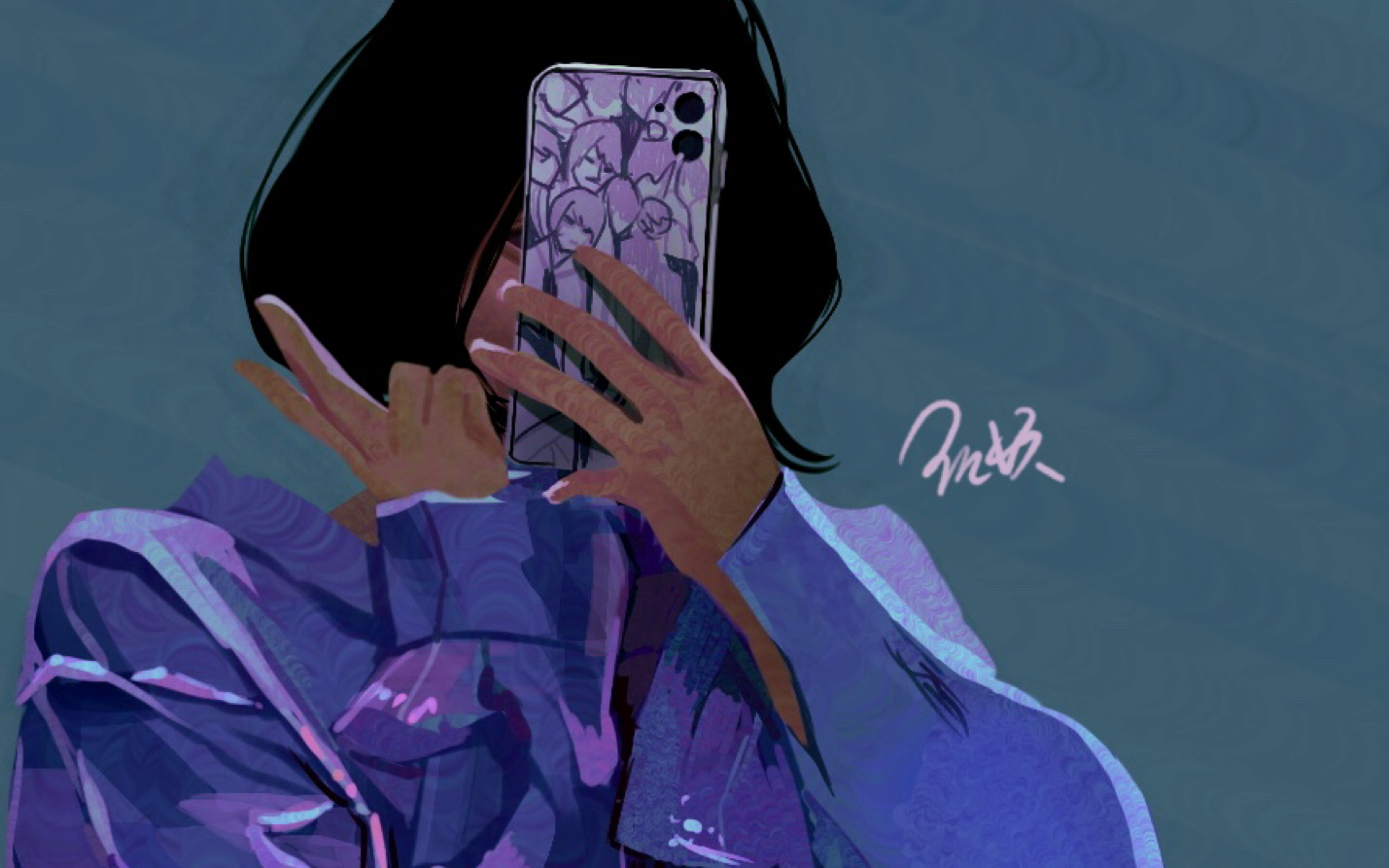 【procreate】对镜画自拍(不是我