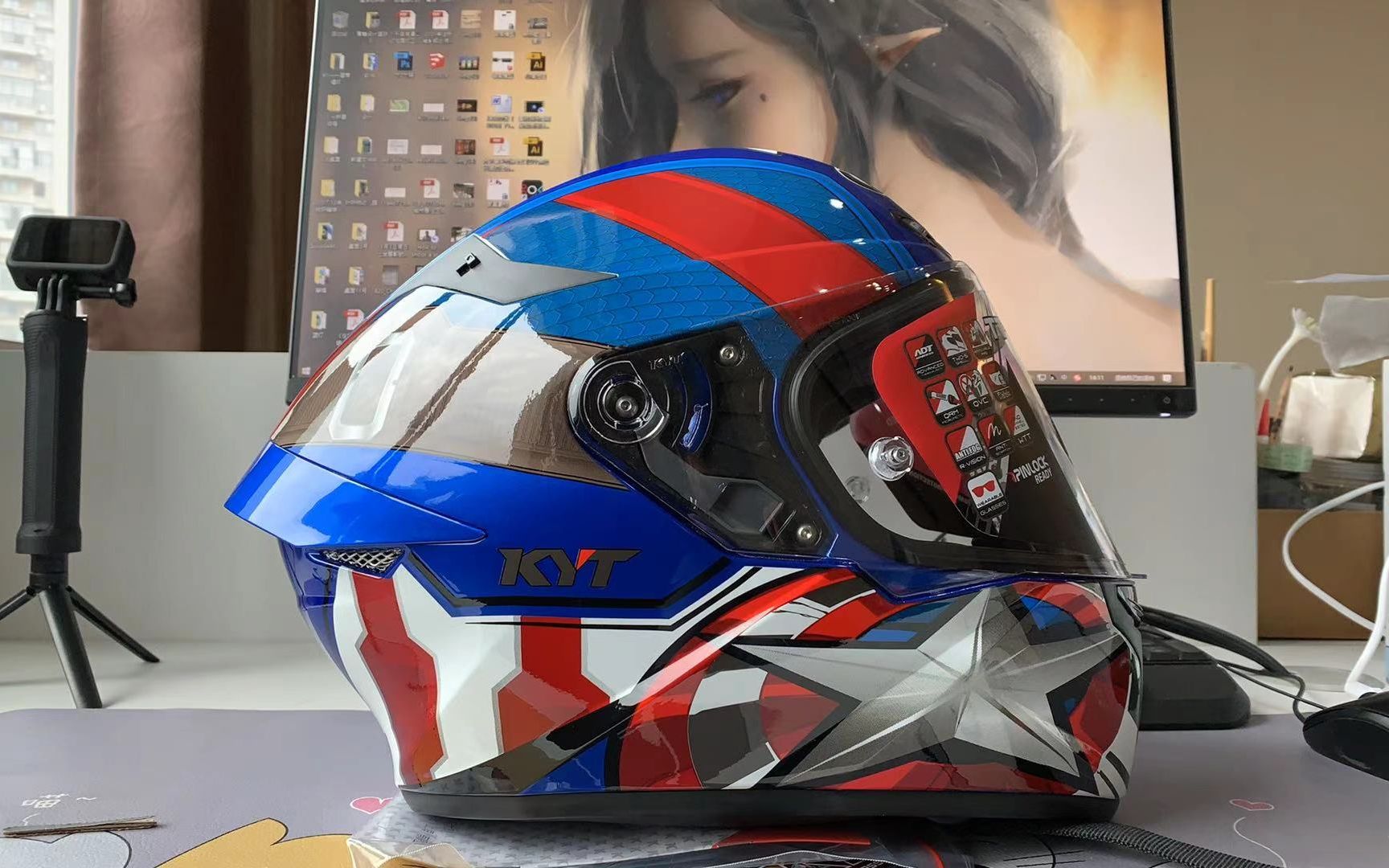 kyt美国队长头盔漫威授权版开箱纪念