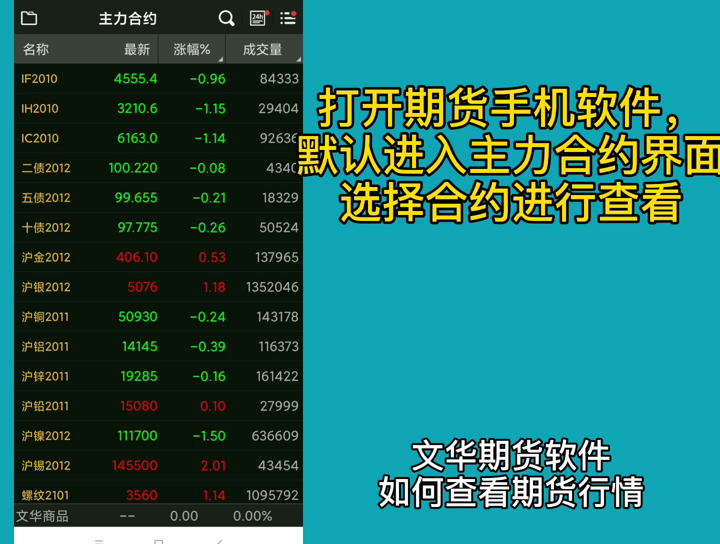 手机期货软件如何浏览期货行情? 期货手机软件文华财经随身行使用说明内容之一. #期货#期货投资#期货交易#期货说#文华财经#随身行哔哩哔哩bilibili