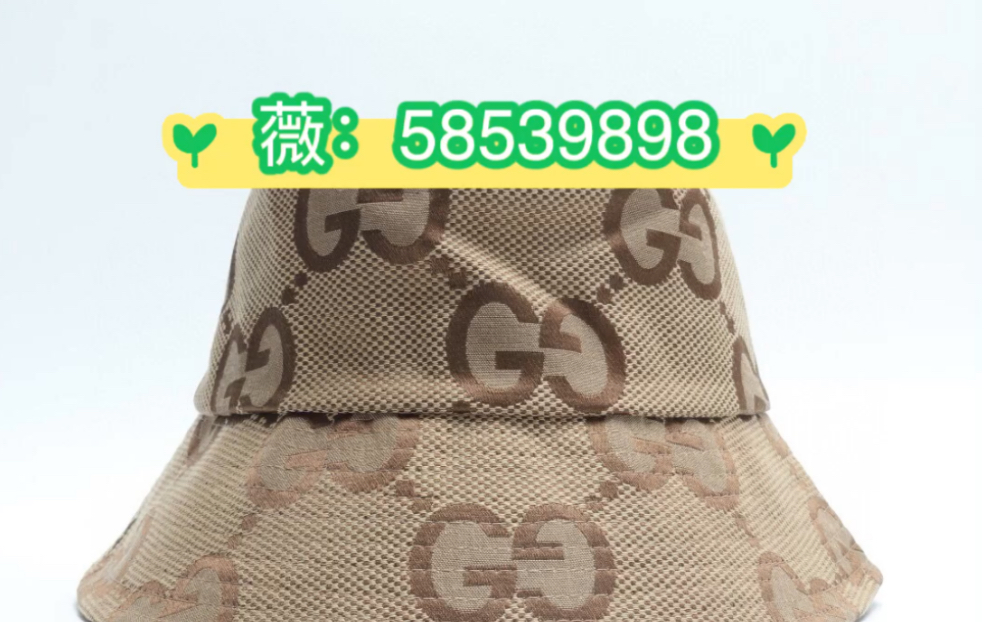 分享一下一比一高仿Gucci古驰 22SS 双G满印大logo渔夫帽哔哩哔哩bilibili