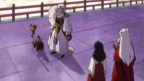 半妖的夜叉姬 杀生丸犬夜叉兄弟联手消灭妖灵星碎片 哔哩哔哩