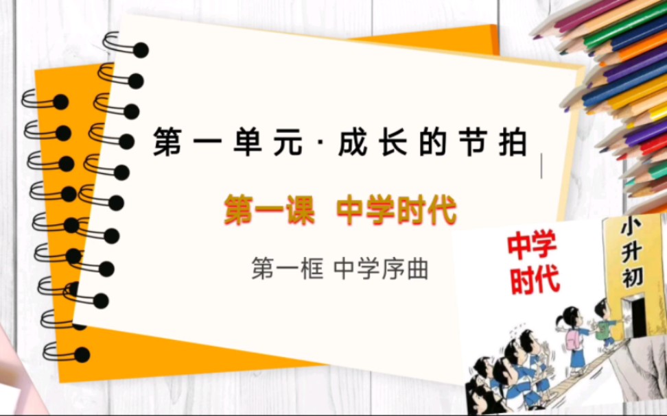 [图]1.1中学序曲部编人教版道德与法治七年级上册第一单元成长的节拍第一课中学时代第一课时中学序曲