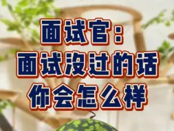 Descargar video: 面试官：面试没过的话 你会怎么样