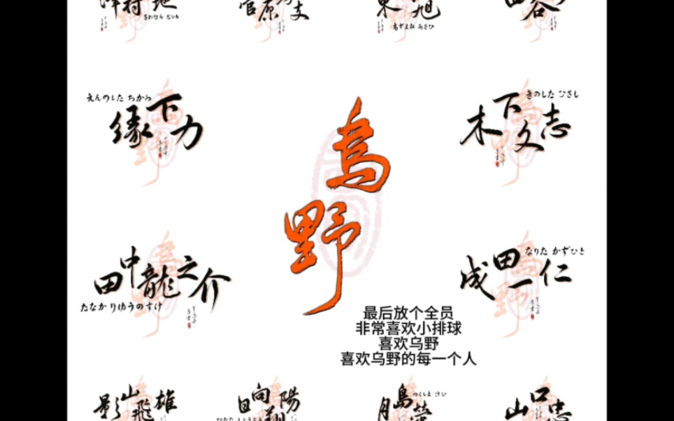 排球少年 | 乌野高校排球部全员名字哔哩哔哩bilibili